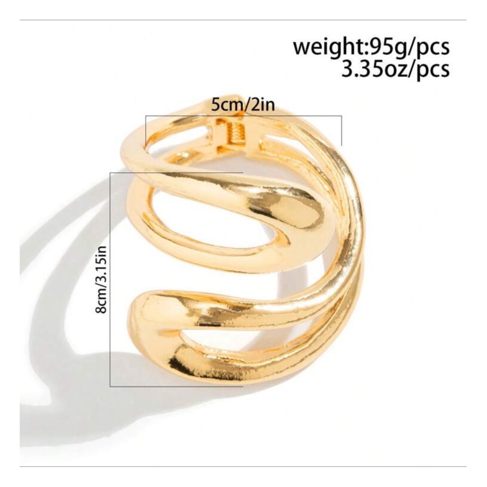 Circular Bangle Bracelet Gold - Picture 2 of 3